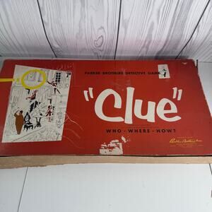 Vintage 1956 Clue Detective Board Game Parker Brothers